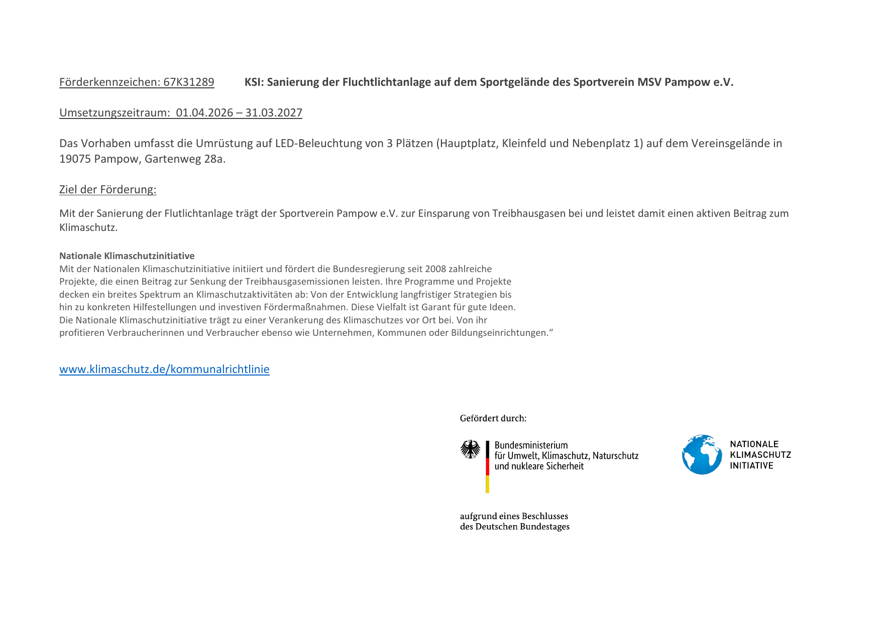 Neue Flutlichtanlage kommt